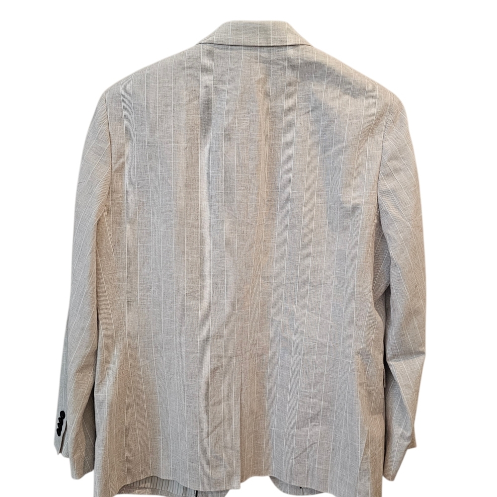 New Banana Republic Men's Linen Blend Blazer - Light tan Striped - Picture 6 of 13